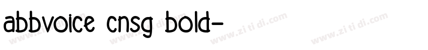 abbvoice cnsg bold字体转换